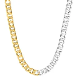 Yokoamii Halskette Metall-Legierung in Silber/Gelbgold Ketten   Damen 