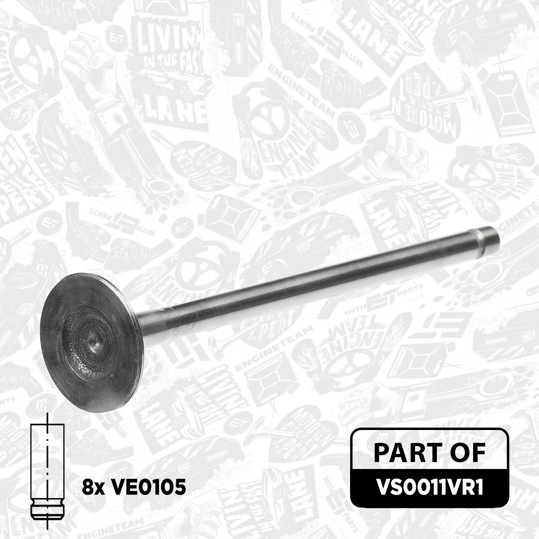 ET ENGINETEAM Ventilsatz, Einlass-/Auslassventil vs0011vr1 für Peugeot