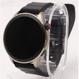 Amazfit GTR 4 BT 36,5 mm Aluminiumgehäuse Schwarz Sportarmband Schwarz M