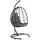 oval Dunkelgrau 1-Sitzer mit Gestell