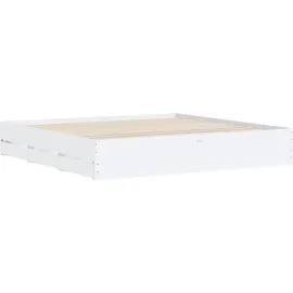 vidaXL Bettgestell 200 x 200 cm Weiß