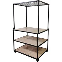 Hti-Living Esstisch 1-tlg. Metall beige/schwarz