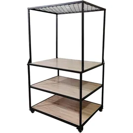 Hti-Living Esstisch 1-tlg. Metall beige/schwarz