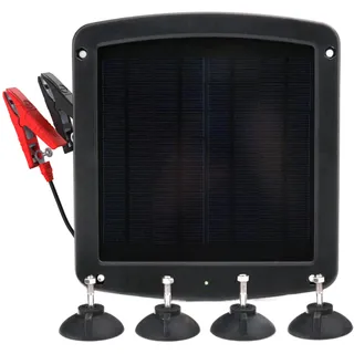 Battery Tender 5 Watt Solarpanel 12V Batterieladegerät mit Laderegler - IP67 wetterfest - Windschutzscheibe oder Lenker montierbar - Inklusive Ringkabelschuh oder OBD II Anschluss - 021-1172