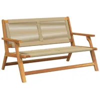 VidaXL Gartenbank Beige 76x122x73 cm Massivholz Akazie