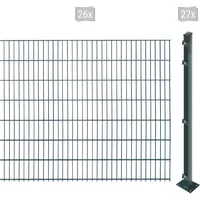 Arvotec Doppelstabmattenzaun ARVOTEC "EASY 143 zum Aufschrauben", grau (anthrazit), H:143cm, Stahl, Kunststoff, Zaunelemente, Zaunhöhe 143 cm, Zaunlänge 2 - 60 m