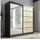 a&j möbelland Schwebetürenschrank Nero 200 x 215 x 59,5 cm Schwarz/Braun