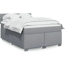 vidaXL Boxspringbett 140 x 200 cm Hellgrau