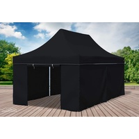 Faltpavillon Faltzelt Pavillon 3x6 Schwarz Gartenzelt Klappzelt Wasserdicht