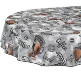 ANRO Tischdecke abwaschbar Oval 200 x 140 cm Grau
