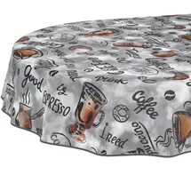 ANRO Tischdecke abwaschbar Oval 200 x 140 cm Grau
