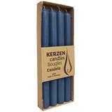 RUSTIC Stabkerzen Nachtblau, 250/22 mm, WENZEL, Brenndauer 10h, 4 St.
