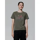 wat? APPAREL T-Shirt Pink Bike in Khaki | Gr.: 42