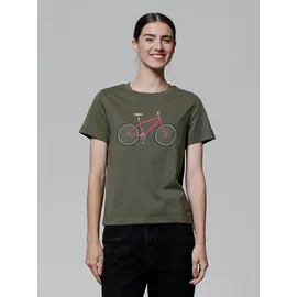 wat? APPAREL T-Shirt Pink Bike in Khaki | Gr.: 42