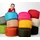 sunnypillow Sitzsack - Hocker rund 25 x 45 cm Indoor - Outdoor Runder Sitzpouf mit abnehmbarem Bezug Sitzbank, Sitzhocker, Bodenkissen Bean Bag Puf... - Blau