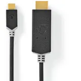 Nedis USB-C auf HDMI Adapterkabel 2 m Anthrazit