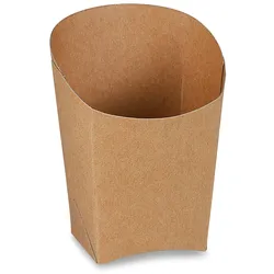 100x BIONATURE Wrapbecher kraft braun mit Fettbarriere Recycling 4x7,5x10cm