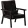 vidaXL Sessel 56,20 x 69,20 x 0 cm Schwarz Leder