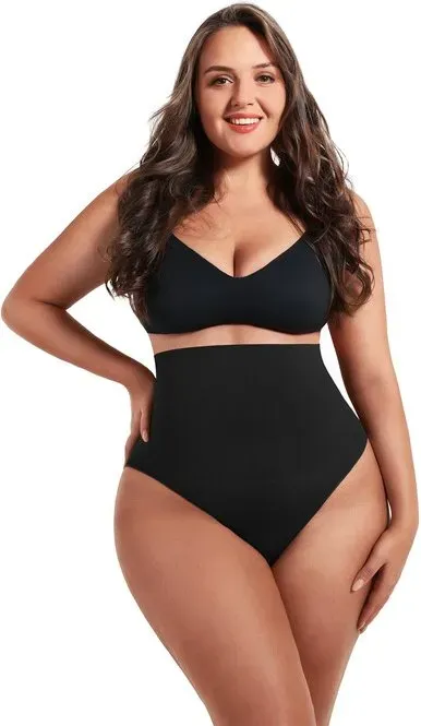 Feelingirl Slips, nahtlos, sofort glatt, geformt, mit niedrig gesetztem Bund, M/L, Schwarz
