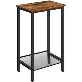 HOOBRO Beistelltisch Dunkelbraun Holz 38 x 28 x 73,5 cm