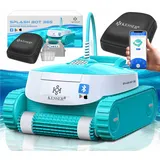 KESSER® Poolroboter für Boden und Wand, Poolsauger bis 100m2 Pools & eine leistungsstarke Reinigung, Poolreiniger vollautomatisch mit App-Funktion & Kontrollmodul, Inkl. Abdeckung, Klettermechanismus