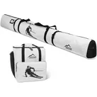 normani Sporttasche Kombiset Skitasche und Skischuhtasche, Skiset Skibag gepolsterte Skitasche Skisack weiß 200 cm