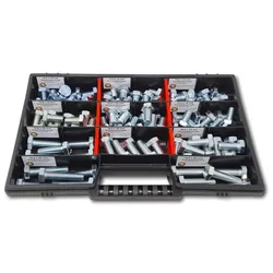 Sechskantschrauben Sortiment M10 // 12mm-45mm  90 tlg. Schraubenbox DIN 933 Vollgewindeschrauben Maschinenschrauben Gewindeschrauben