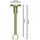 Interdeco Gardinenstange, Sonette Savio 200 cm, 1-läufig, 20 mm Ø Messing-Optik