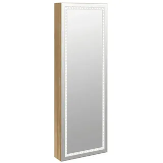 vidaXL Spiegel-Schmuckschrank mit LED-Beleuchtung Wandmontage