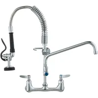 Vevor Kommerzieller Wasserhahn mit Vorspülbrause Silber