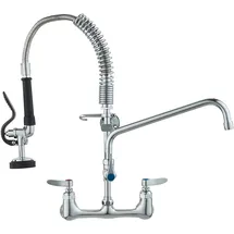 Vevor Kommerzieller Wasserhahn mit Vorspülbrause Silber