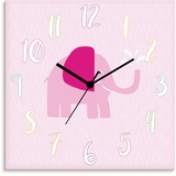 Artland Wanduhr »Elefant auf rosa«, pink