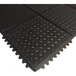 Fitnessmatte 90 x 90 cm - Klicksystem - Schwarz - 14mm EINHEITSGRÖSSE