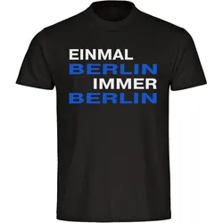 multifanshop Kinder T-Shirt - Berlin blau - Einmal Immer - Druck blau - Kind