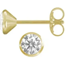 FIRETTI Paar Ohrstecker Schmuck Geschenk Gold 333 Goldohrschmuck Solitär, mit Zirkonia (synth) gelb|goldfarben