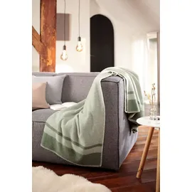 Biederlack Stripe Kuscheldecke 150 x 200 cm Grün