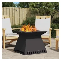 vidaXL Feuerplatz Ø 50 cm Schwarz