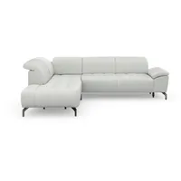 Ecksofa SIT & MORE "Cool L-Form", grau (hellgrau), B:272cm H:79cm T:220cm, Sofas, wahlweise mit Kopfteilverstellung und Vorziehsitz motorisch