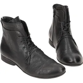 THINK! Damen Guad chromfrei gegerbte Leder gefütterte Stiefelette schwarz 42,5