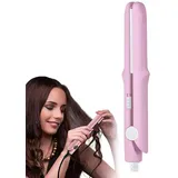 Regulatem Ceramic Mini Hair Curler,Mini Glätteisen für Kurzes Haar,2 in 1 Mini Glätteisen und Lockenstab,Keramik-Heizplatte,Tragbare Keramik flache Lockenstab Haar Lockenwickler für Reisen (G)