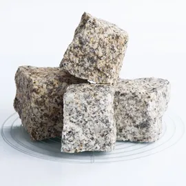 Schicker Mineral Granit Pflastersteine gelb-grau 5x5x5 cm 25 kg Sack