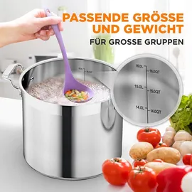 NutriChef Kochtopf 15,1 L rund