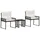 vidaXL Gartenlounge Set 7-tlg. Schwarz