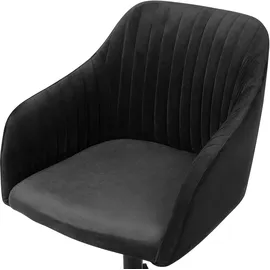 Beliani VENICE Samtstoff Schwarz