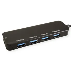 Value USB 3.2 Gen 1 Hub, 4fach, Typ C Anschlusskabel, mit 1 PD-Port