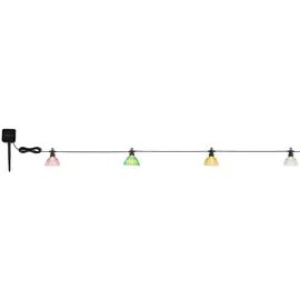 meineWunschleuchte 2er Set bunte LED Solar Lichterketten Outdoor, Solarleuchten Außen Garten, 3,6 M