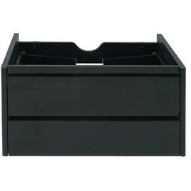 Mendler Waschbeckenunterschrank 50 x 80 cm Schwarz