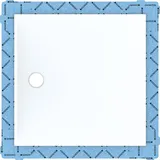 Geberit Setaplano 80x80cm, Höhe 4,5 cm, weiß-alpin, 154.260.11.1