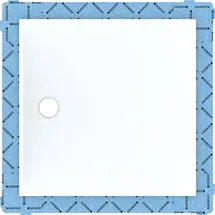 Geberit Setaplano 80x80cm, Höhe 4,5 cm, weiß-alpin, 154.260.11.1
