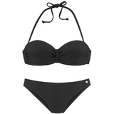 JETTE Bügel-Bandeau-Bikini, Damen schwarz, Gr.42 Cup C,
